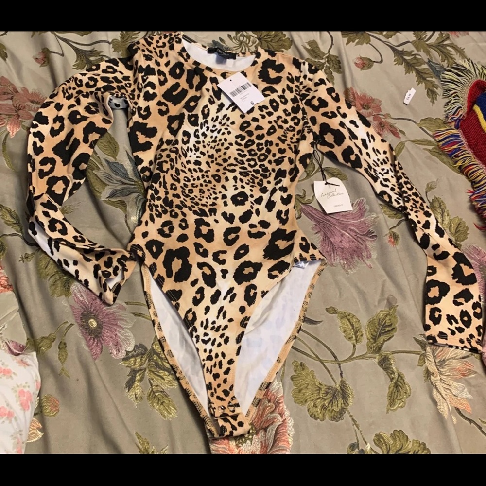 Forever 21 cheetah bodysuit open back